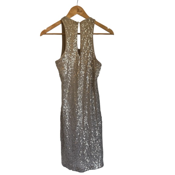 Hollister Gold Sequin Sheath Cocktail Party or Night Out Dress Size Small - Picture 7 of 9